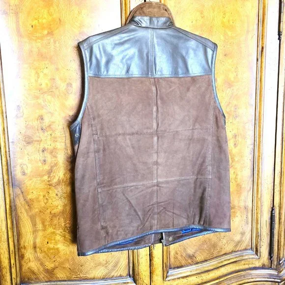 (NWOT) CREMIEUX (M) Brown Suede Vest - Picture 2 of 8